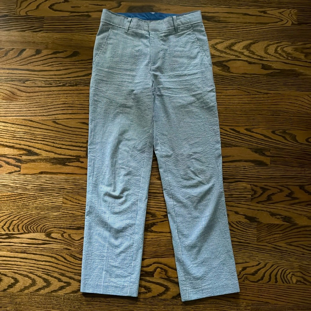 Izod seersucker pants - trousers, blue/white stripe, classic, preppy, summer